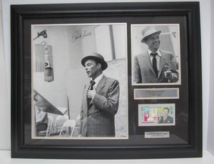 Autographed FRANK SINATRA Wall Display wCOA
