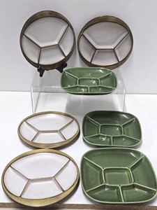 Great Condition &amp Quality Group of Vintage German Buckeburg Divided Plates