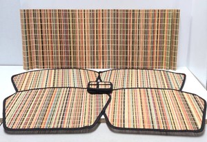 Nice Set of Japanese Style Colorful Wood Rod Placemat and Table Runner set
