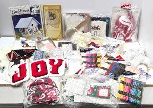 LARGE Lot of Sewing Crocheting Supplies &amp Materials&nbsp