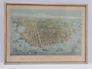 Framed Antique Map of San Francisco