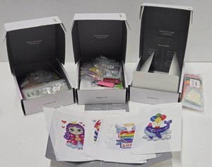 3 Sets of PAINT GEM Diamond Point Art Packs