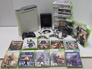 XBOX 360 Video Game System wCords Controllers &amp Many Games