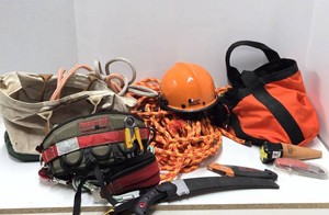 Estate Lot of Quality &amp Nice Condition Linesman or TreePole Climbing  Brush Clearing Tools &amp Supplies