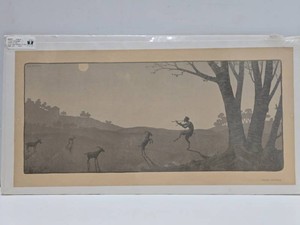 Antique French Lithograph ca 1900 Vision Antique by Paul Berthon