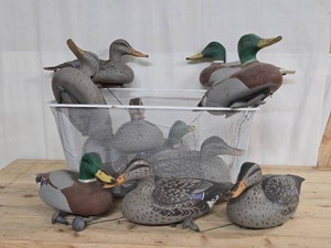 Lot of Vintage Heavy Plastic Vintage Duck Decoys