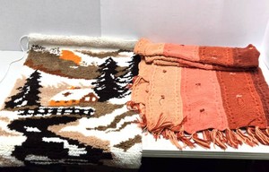 Nice Clean Estate Lot including Vintage Handmade Wool Quilt &amp Hooked Rug