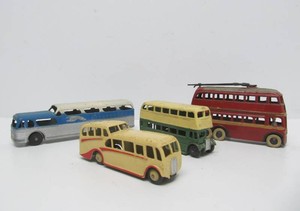 Collection of Old Vintage Diecast Metal Buses