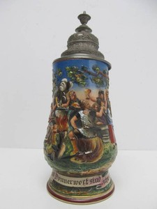 Signed Vintage German Beer Stein&nbsp
