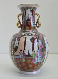 Vintage Hand Painted Chinese Porcelain Vase