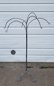 Large Vintage Mid Century Heavier Steel or Iron Ornament Display Stand Tree #1