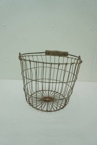 Vintage Wire Egg Basket (11 tall)