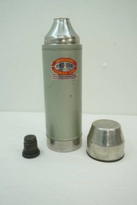 Vintage Uno Vac Unbreakable Stainless Steel Vacuum Bottle (wrong cork)