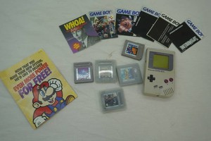 Vintage Nintendo Game Boy and Games