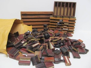 HUGE Collection of Vintage  Antique Railroad Depot Wooden Stamps