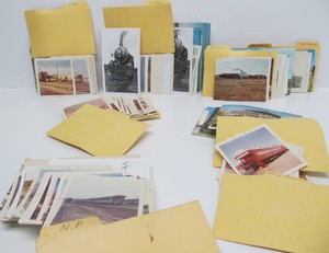 Large Lot of Vintage Railroad &amp Train Engines Photos Polaroids etc