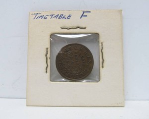 Original Civil War New York Central Railroad Train Timetable CoinToken&nbsp