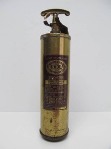 Old Vintage Brass Railroad Car Fire Extinguisher&nbsp