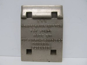 Original Vintage 1930s era Railroad Tie Plate Metal Builders Plaque