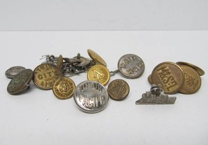 Group of Vintage &amp Antique Railroad Uniform Buttons