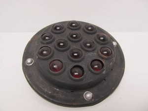 Antique Knobby  Cats Eye Red Glass Reflector Light