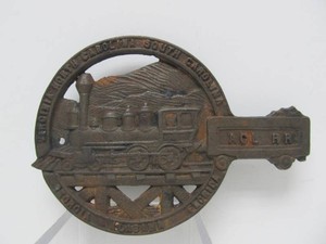 Old Vintage ACL RAILROAD Cast Iron Train Trivet