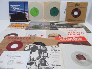 Large Group of Vintage Railroad Related Vinyl Records