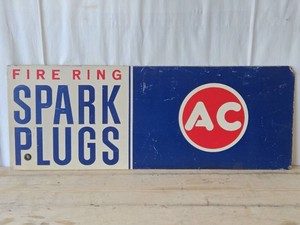 Vintage AC SPARK PLUGS Service Station Metal Sign