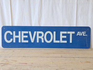 vintage CHEVROLET AVENUE Metal Street Sign