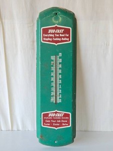 Vintage DUO FAST Metal Hardware Store Advertising Thermometer Sign