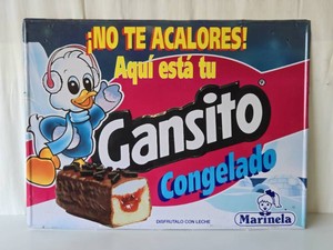 Mexican GANSITO Snack Cakes Metal Advertising Sign