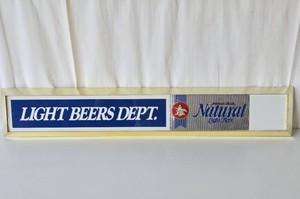 Vintage NATURAL LIGHT - Light Beers Department Advertising Bar Sign