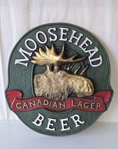 MOOSEHEAD Round Embossed Barrel Beer Sign