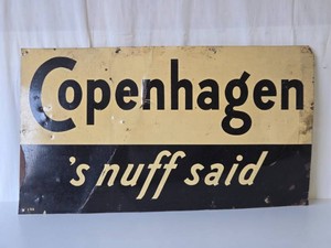 Old Vintage COPENHAGEN Snuff Tin Tobacco Sign&nbsp