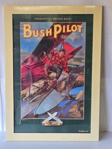 Framed Vintage REMINGTON Bush Pilot Bullet Knife Advertisement