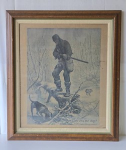 Old Vintage Framed HERCULES POWDER Company Advertising Poster