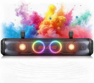 $199 Ehaho 26' UTV Sound Bar, Golf Cart Speaker Bluetooth with RGB Party Lights | 6-Speaker SXS SoundBar, IP66 Waterproof ATV Speaker System with EQ, Party Mode, RF Remote, AUX for Polaris RZR CFmoto Can-Am