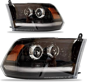 $340 Projector LED Headlights Compatible with 2008-2022 Doge Ram 1500 2500 3500 Laramie with Start Animation DRL Sequential Turn Signal 12V Ram Head light
