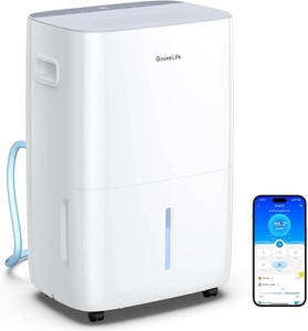 $300 GoveeLife Dehumidifier for Home 4,500ft , 50 to 137 Pints, 2.0Gal Bucket  Smart Auto Humidity Control, Drain Hose, Compressor Dehumidifiers for Basement with Auto Shut Off, Bathroom, Garage, WiFi