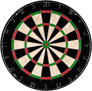Bristle Dart Board   Tournament Sized Indoor Hanging Number Target Game for Steel Tip Darts   Dartboard with Mounting Hardware by Hey Play