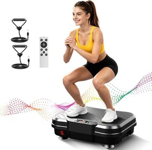 Vibration Plate Exercise Machine  Vibrating Plate for Lymphatic Drainage, 250 Speed Levels Shake Plate, 400 Lbs Capacity Full Body Workout for Home Women Men