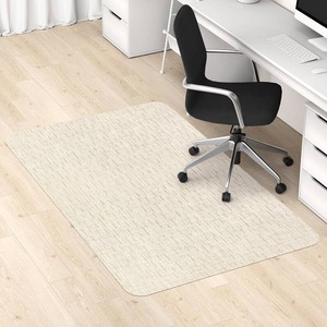 Blvornl Office Chair Mat for Hardwood Floor, 36 x 48 Desk Chair Mat for Hard Wood and Tile Floor, Large Anti-Slip Hard Floor Protector Rolling Chair Mat, PVC Mat Desk Rug for Office, Light Brown