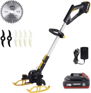 Cordless Weed Wacker, 20V Battery Powered Weed Eater with Blades, 3 in 1 TrimmerEdgerLawn Cutter, Adjustable Length
