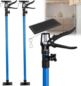 Cabinet Jacks 2Pcs, Adjustable Support Pole 45 to 114, Ceiling Jack  Telescopic Steel 3rd Hand Support Pole for Cabinet, Cargo Bar, Drywall, Support Rod Dust Barrier Poles Bearing Up to 154 lbs