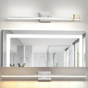 39.4 Inch Modern Bathroom Light Fixture, 24W 5CCT Dimmable LED Chrome Bathroom Vanity Lights Over Mirror, Vanity Lights for Bathrooms Restroom Mirror- ETL Certified