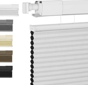 BERISSA Top Down Bottom Up Cordless Cellular Shades No Tools No Drill Honeycomb Blinds for Windows Shades for Indoor Windows Easy to Install,35 W x 72 H Blackout White,Fast Arrival