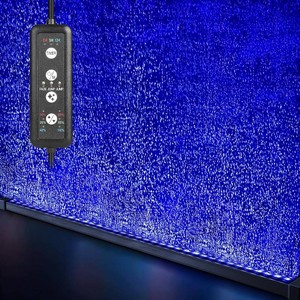 fishkeeper Submersible Fish Tank Light with Air Bubble Hole, for 49 Tank  DIY Color & Brightness & Timer, IP68 Waterproof Aquarium Bubble Light for Fish Tank Accessories, Bubbler Wall (without Pump)