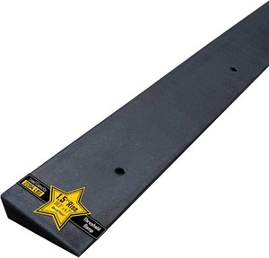 1.5 Rise Rubber Threshold Ramp - 2204 LBS Capacity, Non-Slip, Cuttable & Adjustable - Handicap Ramp for Wheelchair Scooter Stroller - Driveway Curb Ramps for Doorways 1.5 Rise (39.3x4.7)