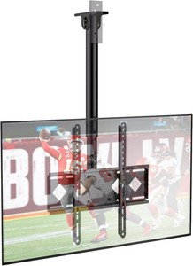 Ceiling TV Mount 360 Swivel, Heavy Duty Hanging TV Mount Fits 24-65 inch LED, LCD, OLED, Plasma Flat Screen TVs, Adjustable Outdoor Gazebo Pole Ceiling Mounts, Max VESA 400x400mm,Hold Up to 88lbs