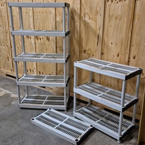 plastic storage shelves